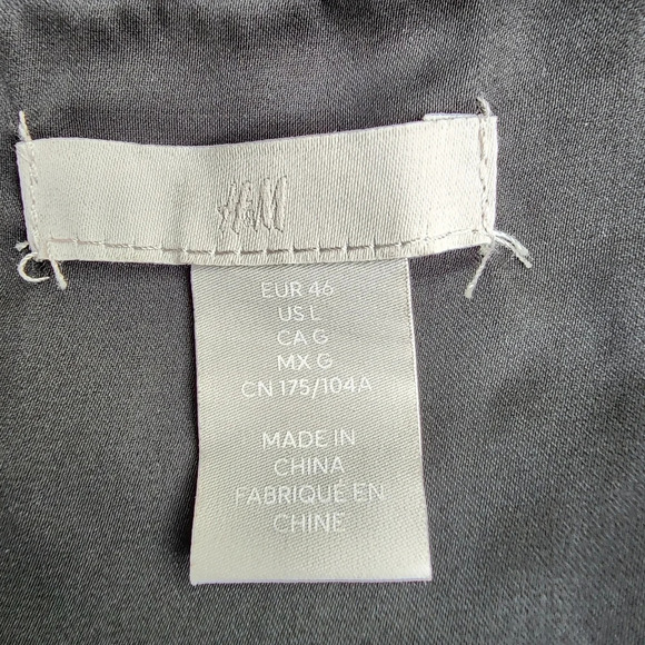 H&M Womens Whimsigoth Metallic Bandeau Peplum Tube Top Corset Size L Black - Picture 7 of 11